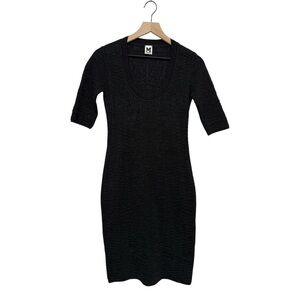 Missoni Black Knit Sheath Dress Size M – Sleeveless Midi Bodycon Made in Italy